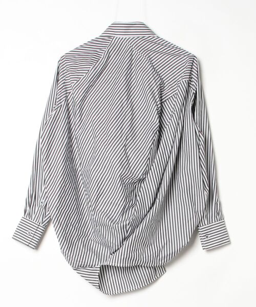 「ANREALAGE」 長袖シャツ 38 ブラック×ホワイト メンズ_画像2