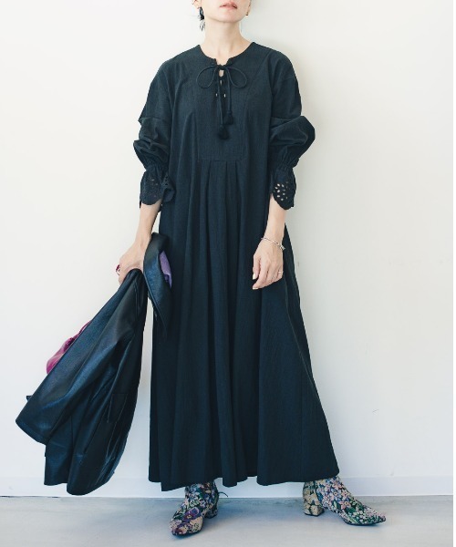 「MEDE19F」 長袖ワンピース NM アイボリー レディース_画像5