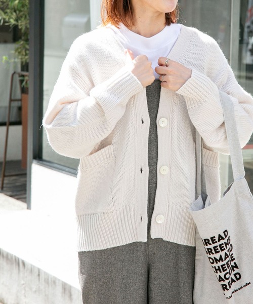 「FORK&SPOON」 ニットカーディガン 1 ブルー レディース_画像5