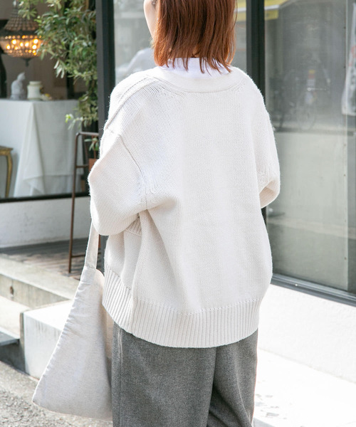 「FORK&SPOON」 ニットカーディガン 1 ブルー レディース_画像7