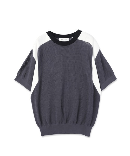 CULLNI（クルニ） サマーニット セーター ニット Airy Mesh Contrast