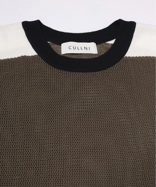 CULLNI（クルニ） サマーニット セーター ニット Airy Mesh Contrast