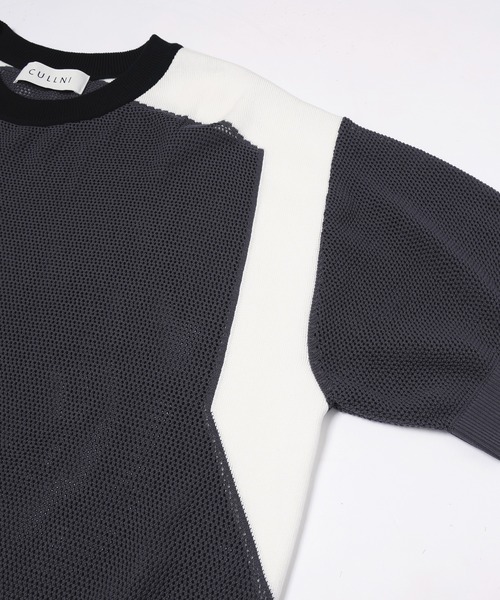 CULLNI（クルニ） サマーニット セーター ニット Airy Mesh Contrast