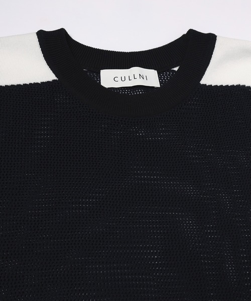 CULLNI（クルニ） サマーニット セーター ニット Airy Mesh Contrast