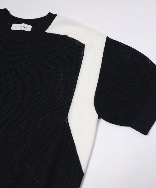 CULLNI（クルニ） サマーニット セーター ニット Airy Mesh Contrast