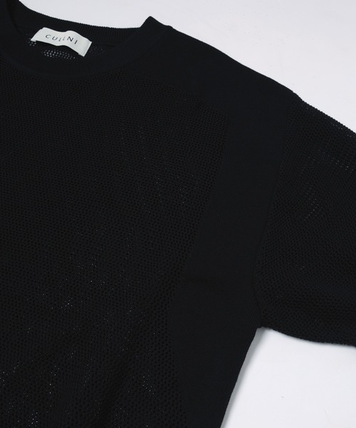 CULLNI（クルニ） サマーニット セーター ニット Airy Mesh Contrast