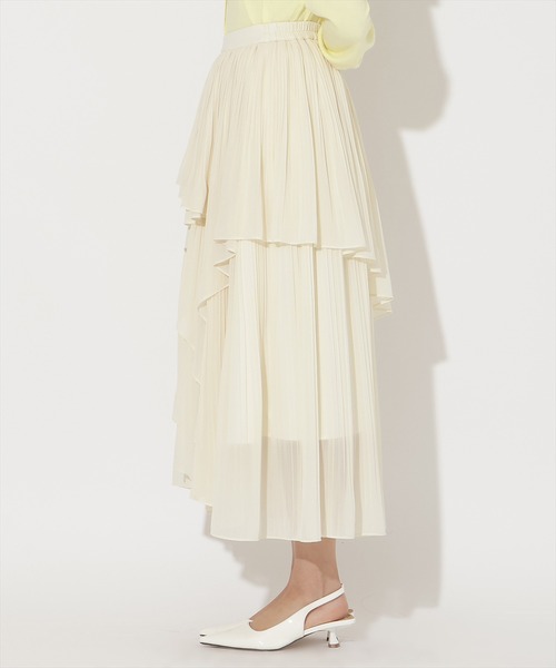 AND COUTURE（アンドクチュール） ロング スカート ティアードプリーツ