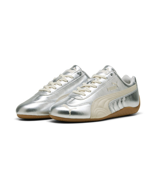 未使用　自宅保管品！！　プーマ　フューチャーキャットスニーカー　25cm  ホワイト×シルバー PUMA（プーマ） スニーカー ウィメンズ スピードキャット シルバー