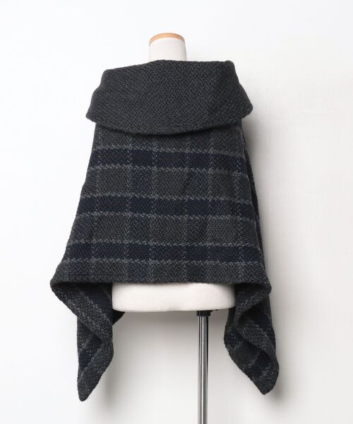「JOHN BRANIGAN WEAVERS」 ポンチョ - グレー レディース_画像2