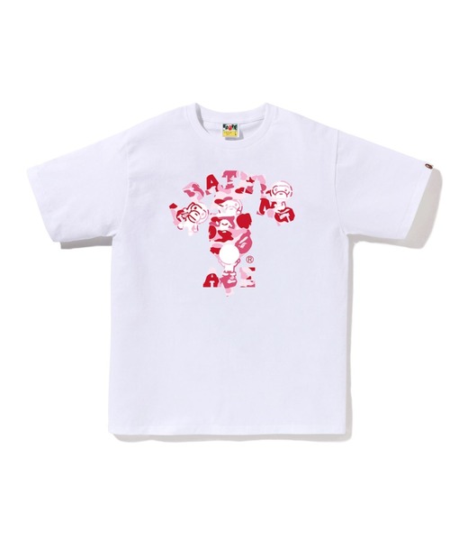 A BATHING APE（アベイシングエイプ） tシャツ ABC CAMO COLLEGE MILO