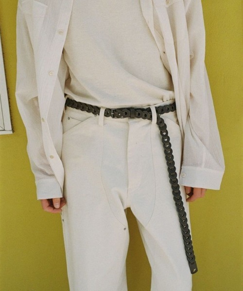LIDnM（リドム） ベルト Llife LEATHER CHAIN BELT メンズ : ZOZOTOWN