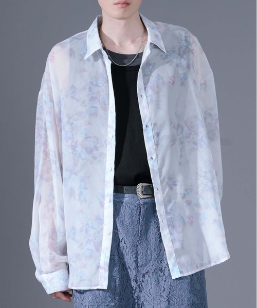 Ellno Loset（エルノロゼット） シャツ アソートデザインシアーシャツ