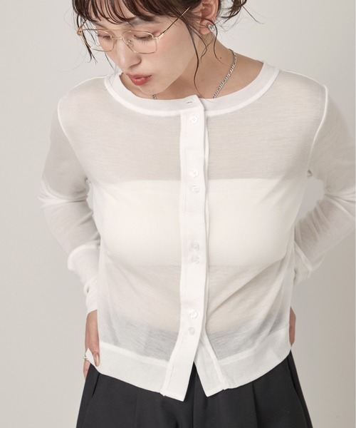 OFROOM カーディガン Sheer Skin Cardigan｜シアースキンカーディガン