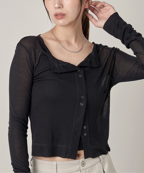 OFROOM カーディガン Sheer Skin Cardigan｜シアースキンカーディガン