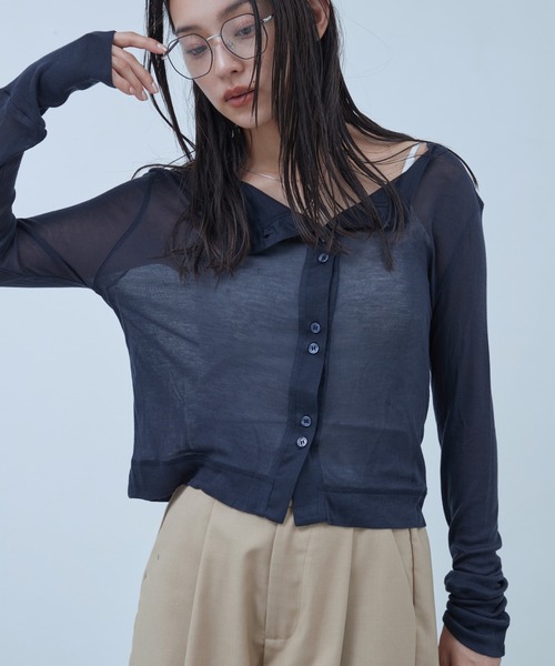 OFROOM カーディガン Sheer Skin Cardigan｜シアースキンカーディガン
