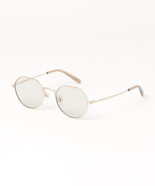 「BEAMS」 サングラス ONE SIZE ゴールド メンズ