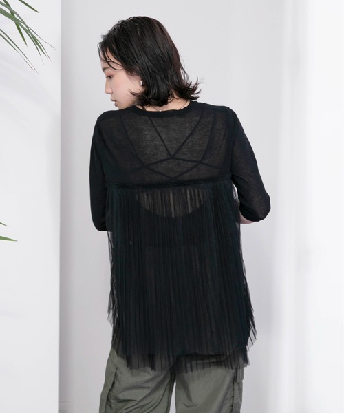 「Eimee Law」 7分袖ニットカーディガン 38 グリーン レディースの画像
