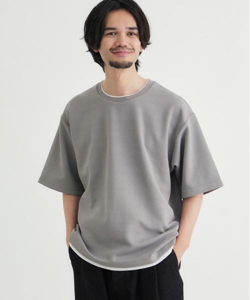 BACK NUMBER tシャツ BACK NUMBER(バックナンバー)ジャガードフェイク