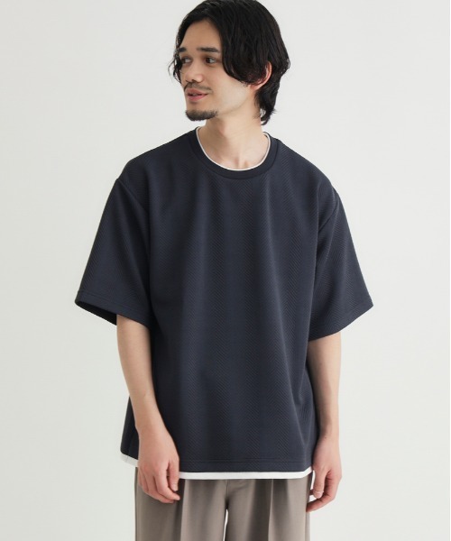 BACK NUMBER tシャツ BACK NUMBER(バックナンバー)ジャガードフェイク