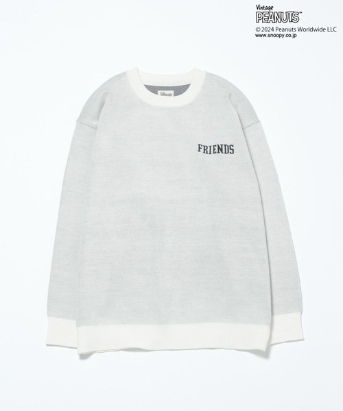「PEANUTS」 長袖ニット LARGE レッド メンズ_画像2