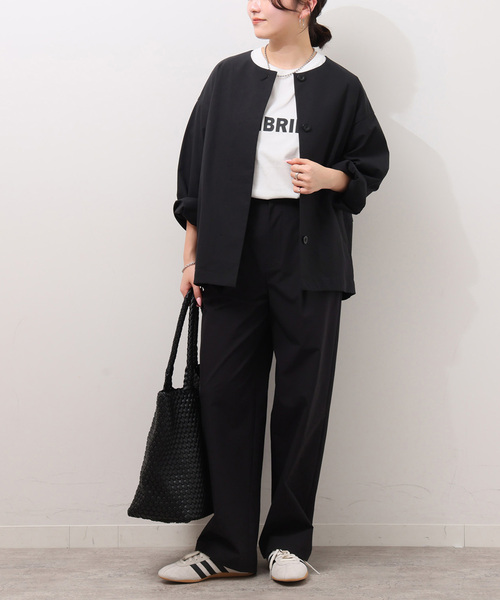 「JOURNAL STANDARD relume」 ノーカラージャケット FREE ベージュ レディースの画像