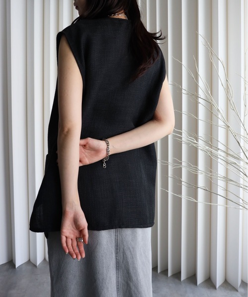 「YENNA」 ノースリーブブラウス FREE グレー レディース_画像4