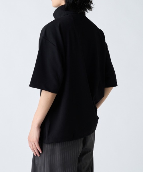 Lui's（ルイス） tシャツ ジョーゼットハーフジップ半袖Tシャツ メンズ