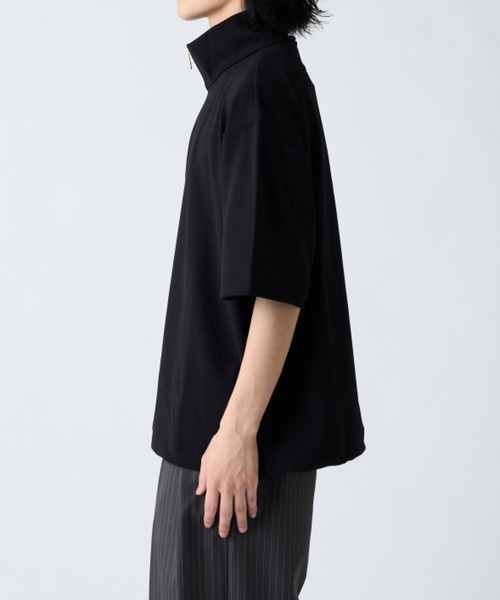Lui's（ルイス） tシャツ ジョーゼットハーフジップ半袖Tシャツ メンズ