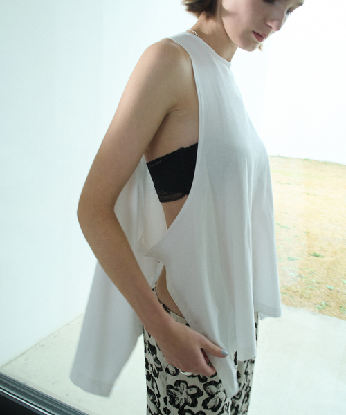 tシャツ TanC TOKYO タンクトウキョウ SIDE OPEN タンクトップ TC26A-039 レディースの画像
