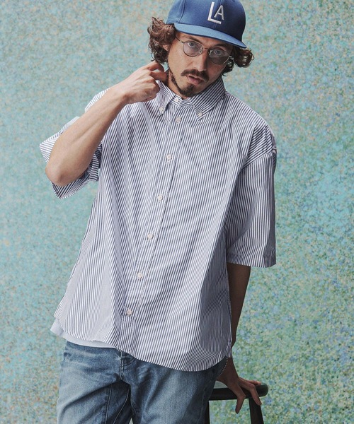 THEOREM uvカット シャツ mhs2632- High Tech Stripe HS Shirt