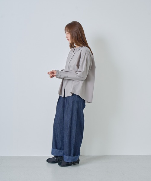 「Kelen」 長袖ブラウス M オフホワイト レディース_画像4