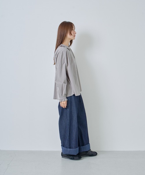 「Kelen」 長袖ブラウス M オフホワイト レディース_画像8
