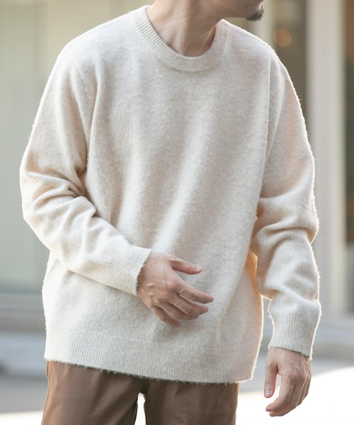 「URBAN RESEARCH ROSSO MEN」 長袖ニット LARGE アイボリー メンズ_画像2