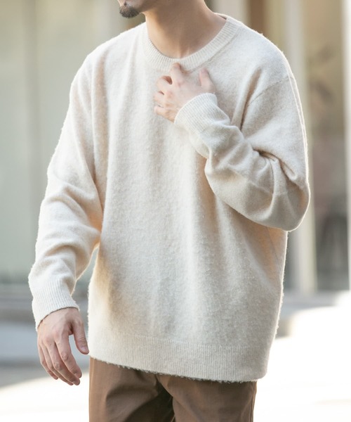 「URBAN RESEARCH ROSSO MEN」 長袖ニット LARGE アイボリー メンズ_画像3