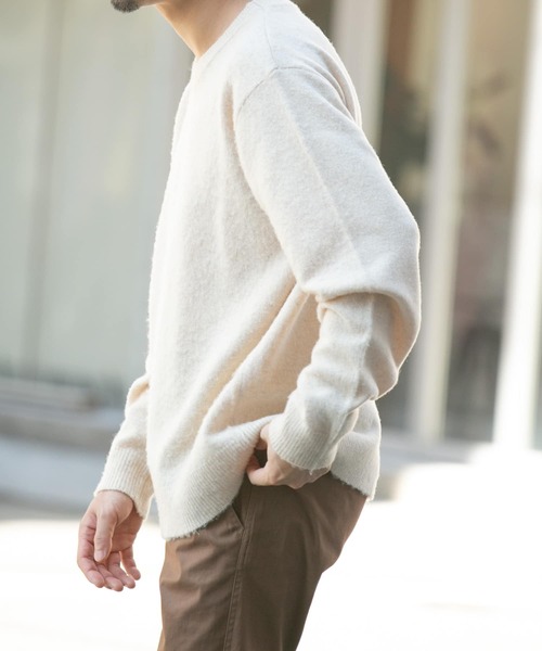 「URBAN RESEARCH ROSSO MEN」 長袖ニット LARGE アイボリー メンズ_画像4