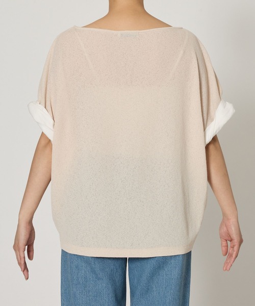 tシャツ ワッフルロールアップTEE レディースの画像