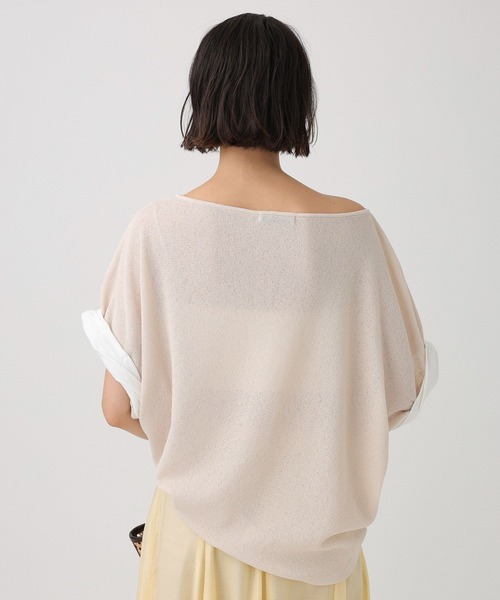 tシャツ ワッフルロールアップTEE レディースの画像