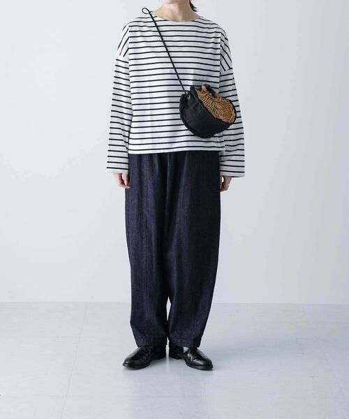「かぐれ」 デニムパンツ FREE インディゴブルー レディース_画像8