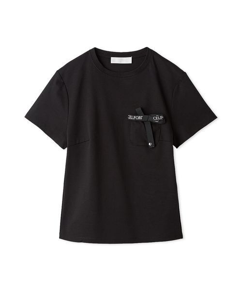 CELFORD ロゴ刺繍Tシャツ CELFORD（セルフォード） tシャツ ロゴ刺繍リボン付きカットソー