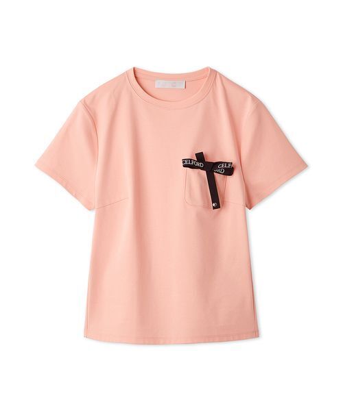 CELFORD ロゴ刺繍Tシャツ CELFORD（セルフォード） tシャツ ロゴ刺繍リボン付きカットソー