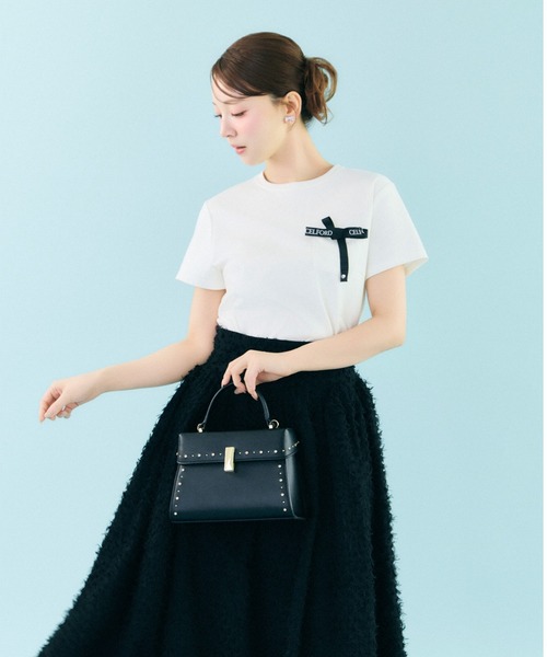 CELFORD（セルフォード） tシャツ 半袖 「洗える」ロゴ刺繍リボン付き