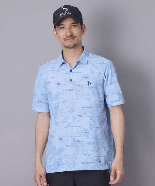 adabat（アダバット） uvカット ポロシャツ 半袖 「ADABAT NAVY」吸水
