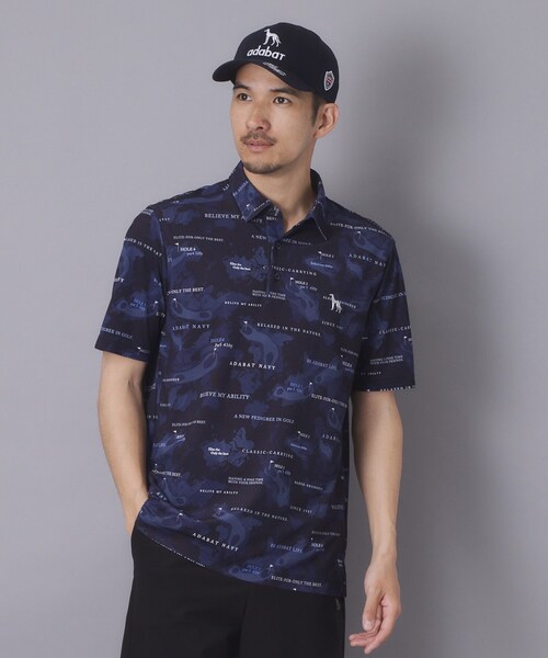 adabat（アダバット） uvカット ポロシャツ 半袖 「ADABAT NAVY」吸水