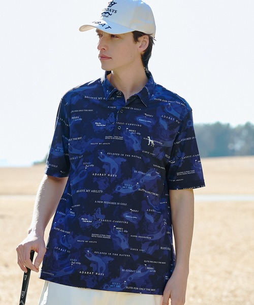adabat♡ポロシャツセット adabat（アダバット） uvカット ポロシャツ 半袖 「ADABAT NAVY」吸水