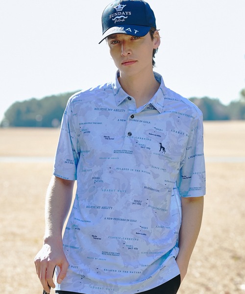 adabat（アダバット） uvカット ポロシャツ 半袖 「ADABAT NAVY」吸水