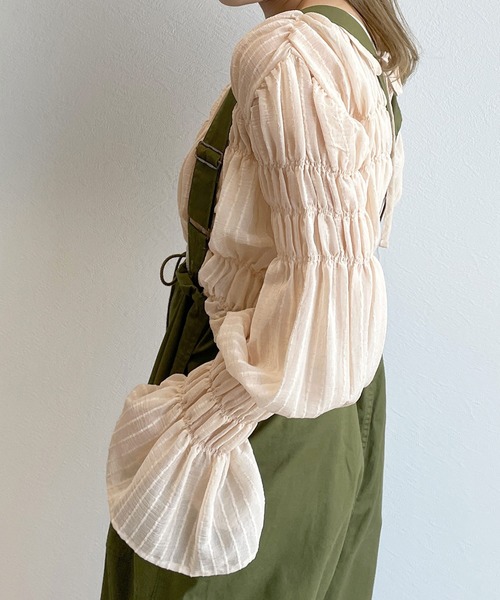 「w closet」 長袖ブラウス FREE ライトベージュ レディース_画像9