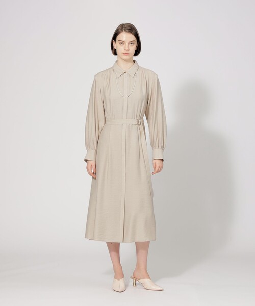 「EPOCA」 長袖ワンピース 40 ベージュ レディース_画像3