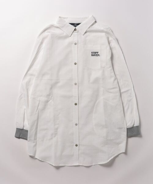 「KRIFF MAYER Lady's Collection」 長袖シャツ MEDIUM オフホワイト レディース_画像5