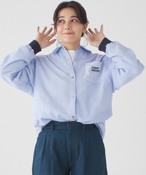 「KRIFF MAYER Lady's Collection」 長袖シャツ MEDIUM オフホワイト レディース_画像7