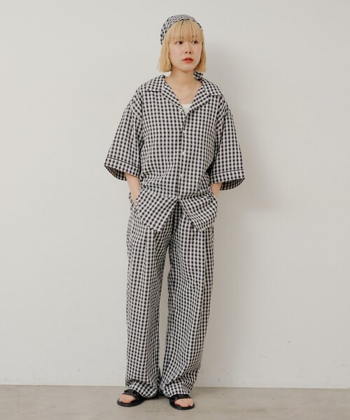 未使用 vm ヴーム 2024SS ワイドタックパンツ チェック パラスパレス WHIMSIC（ウィムジック） ワイドパンツ パンツ 「UNISEX/2サイズ/SETUP